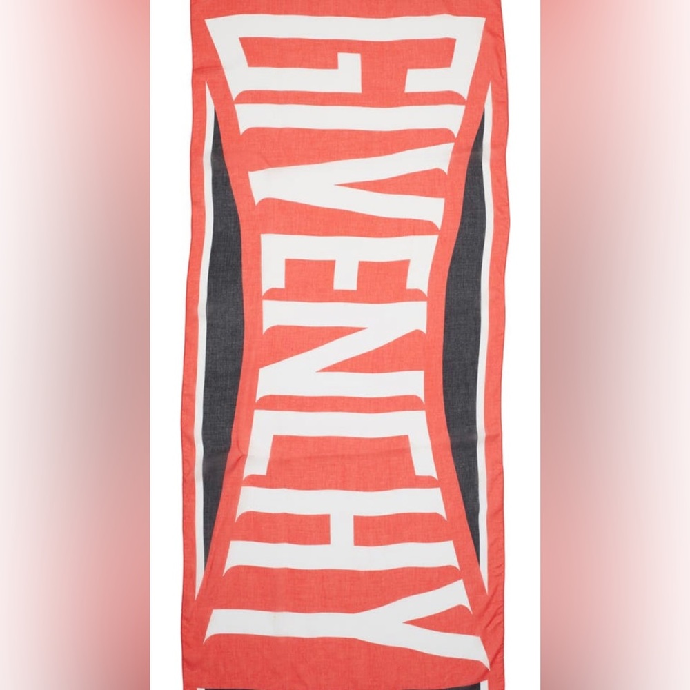 NWOT Givenchy Big Logo Oblong Scarf